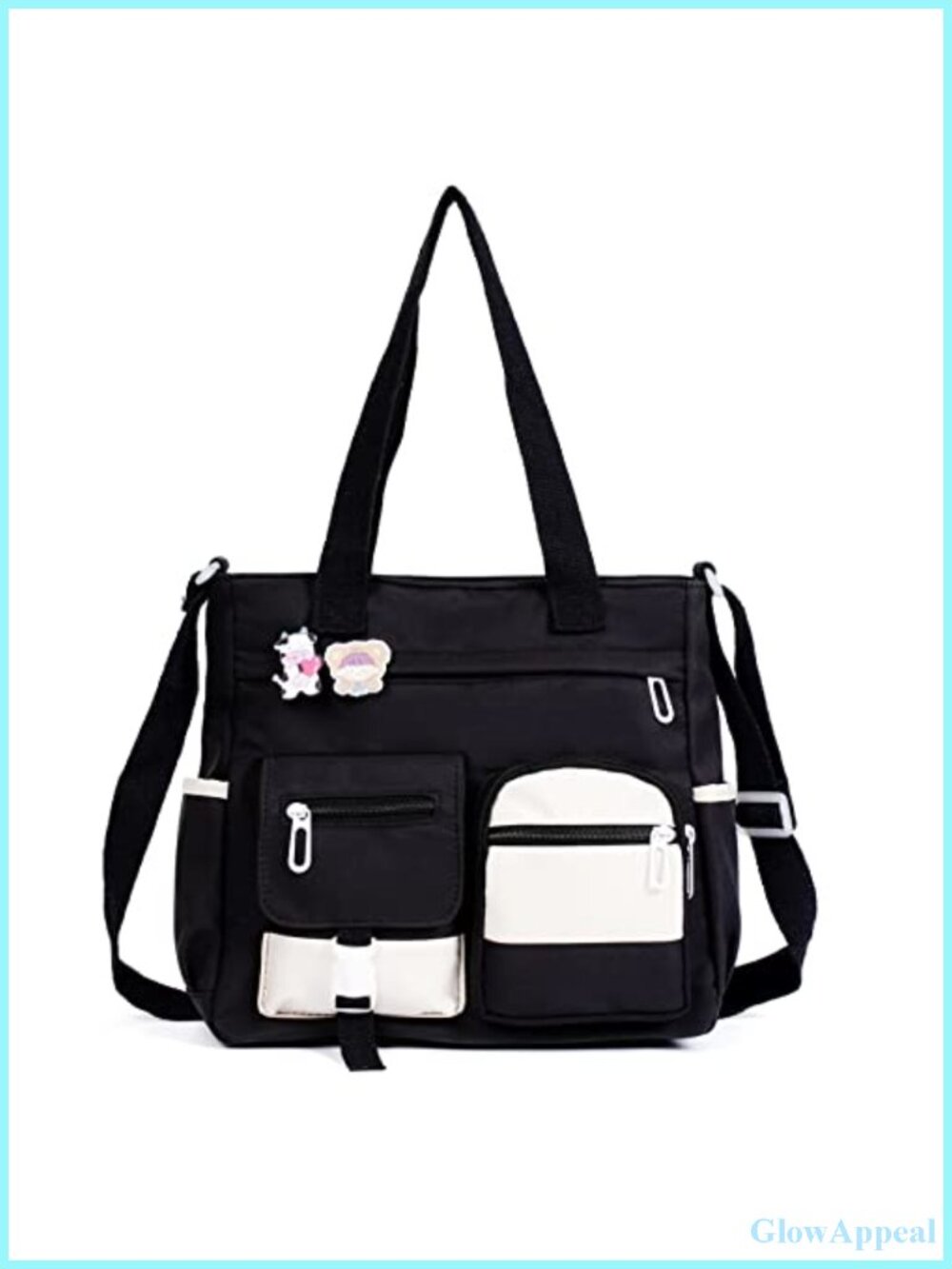 Phaoullzon Kawaii Messenger Bag Nylon Crossbody Purse for Teen Girls